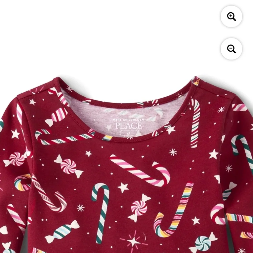 The Children’s Place Toddler Girls Red Candy Cane  Print Dress Size 5T NWT